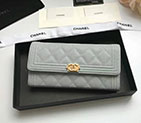 2018 Boy Chanel Embroidery Bi-Fold Wallet Original Caviar Leather