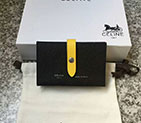 2018 CELINE STRAP ACCORDEON CARD HOLDER IN GRAINED CALFSKIN AND SHINY CALFSKIN 104323