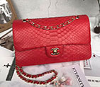 2018 Chanel Classic Flap Bag Original Python Leather 1112