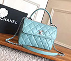 2018 Chanel Classic Top Handle Bag Original Lambskin Leather