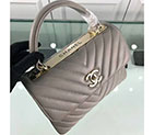2018 Chanel Classic Top Handle Bag Original Lambskin Leather