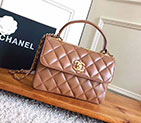 2018 Chanel Classic Top Handle Bag Original Lambskin Leather
