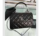 2018 Chanel Classic Top Handle Bag Original Lambskin Leather
