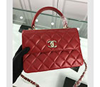 2018 Chanel Classic Top Handle Bag Original Lambskin Leather