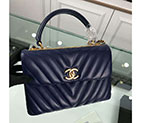 2018 Chanel Classic Top Handle Bag Original Lambskin Leather