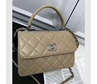 2018 Chanel Classic Top Handle Bag Original Lambskin Leather