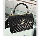2018 Chanel Classic Top Handle Bag Original Lambskin Leather