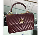 2018 Chanel Classic Top Handle Bag Original Lambskin Leather