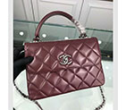 2018 Chanel Classic Top Handle Bag Original Lambskin Leather
