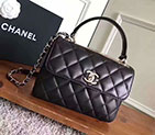 2018 Chanel Classic Top Handle Bag Original Lambskin Leather