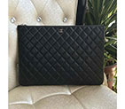 2018 Chanel Ipad Clutch Original Sheepskin Leather A69351 Black Silver A69351