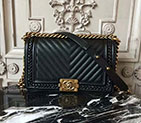 2018 Chanel LeBoy Flap Shoulder Bag Original Caviar leather A67086