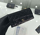 2018 Chanel Matelasse Bi-Fold Wallet Original Lambskin leather A80758 Black