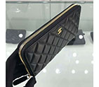 2018 Chanel Matelasse Zip Around Wallet