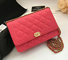 2018 Chanel WOC A33814 Mini Flap Bag in Original Grained Calfskin A33814