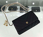 2018 Chanel WOC A33814 Original Grained Calfskin Mini Flap Bag A33814