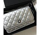 2018 Chanel WOC A33814 Original Pleated Crumpled Calfskin Mini Flap Bag A33814