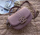 2018 Chanel messenger bag Real Python leather