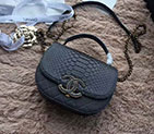 2018 Chanel messenger bag Real Python leather