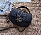 2018 Chanel messenger bag Real Python leather