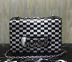 2018 Dior JADIOR FLAP BAG IN BLACK AND WHITE PRINTED CALFSKIN M9000