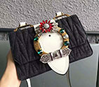 2018 Miu Miu LADY Denim SHOULDER BAG