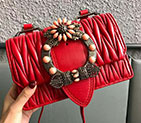 2018 Miu Miu LADY MATELASSE LEATHER SHOULDER BAG