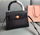 2018 Miu Miu MADRAS LEATHER MIU CLICK HANDBAG