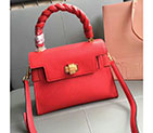 2018 Miu Miu MADRAS LEATHER MIU CLICK HANDBAG 5BA046