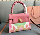 2018 Miu Miu MADRAS LEATHER MIU CLICK HANDBAG