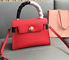 2018 Miu Miu MADRAS LEATHER MIU CLICK HANDBAG