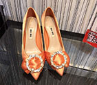 2018 Miu Miu women shoes in silk Heel 8cm BMS0315