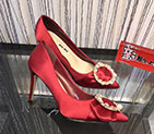 2018 Miu Miu women shoes in silk Heel 8cm BMS0314