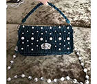 2018 MiuMiu Chain Tote Bag with Pearl diamond 5BD417