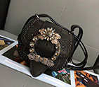 2018 MiuMiu MADRAS LEATHER MIU MIU DAHLIA BAG