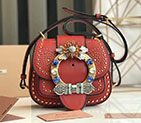 2018 MiuMiu MADRAS LEATHER MIU MIU DAHLIA BAG