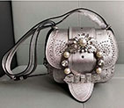 2018 MiuMiu MADRAS LEATHER MIU MIU DAHLIA BAG
