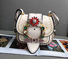 2018 MiuMiu MADRAS LEATHER MIU MIU DAHLIA BAG