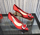 2018 Prada women high-heeled shoes in silk PSW0295