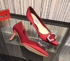2018 Prada women high-heeled shoes in silk PSW0293