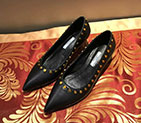 2018 Prada women shoes in Calfskin leather with rivet PSW0286