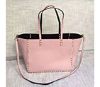 2018 Valentino Garavani Guitar Rockstud Rolling Double reversible tote in calfskin 0975