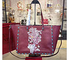 2018 Valentino Garavani Guitar Rockstud Rolling Double reversible tote in calfskin 0975