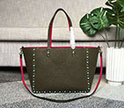 2018 Valentino Garavani Guitar Rockstud Rolling Double reversible tote in calfskin 0975