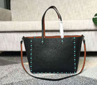 2018 Valentino Garavani Guitar Rockstud Rolling Double reversible tote in calfskin 0975