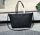 2018 Valentino Garavani Guitar Rockstud Rolling Double reversible tote in calfskin 0975