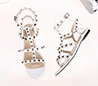 2018 Valentino women Flat Sandal in Calfskin with rivet VN0567