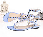 2018 Valentino women Flat Sandal in Calfskin with rivet VN0550