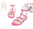 2018 Valentino women Flat Sandal in Calfskin with rivet VN0568