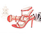 2018 Valentino women Sandal in Calfskin with rivet Heel 10cm